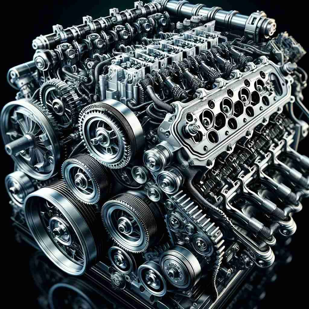 An Ultra Realistic Illustration of an Engine Insid