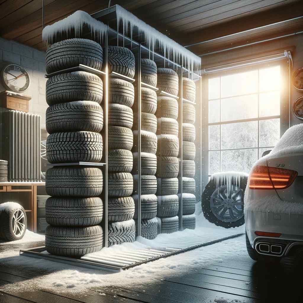 Compressed Storage of Car Tires Winter